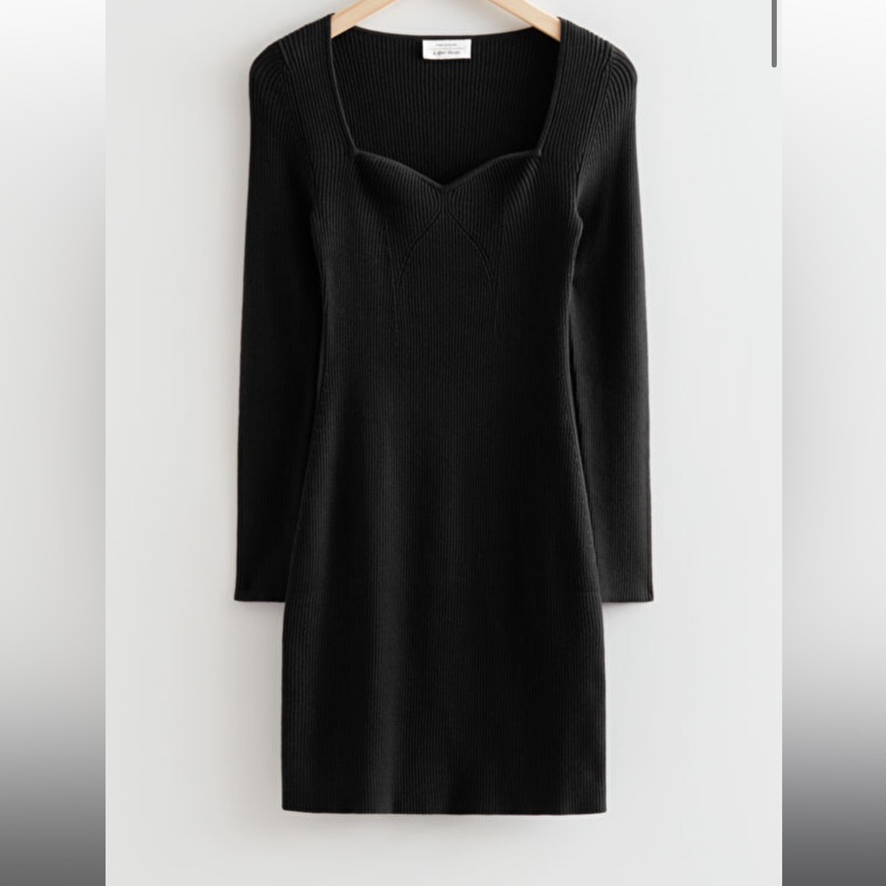 & Other Stories Knitted Bustier Midi Dress